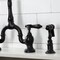 Kingston Brass Bridge Kitchen Faucet with Brass Sprayer, Matte Black KS7750BALBS - alternate 2